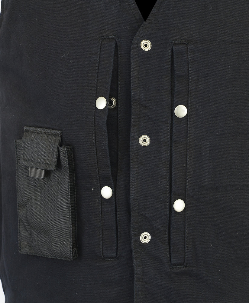 Daisy Ladies Black Denim Vest
